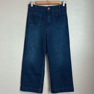 Anthropologie Pilcro The Skipper High-Rise Crop Wide-Leg Jeans